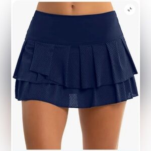 Lucky in Love navy tennis / golf pleated tier skort sz M